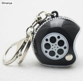 Color: Light Pink - New Motorcycle Helmets Key chain Women men Cute Safety Helmet Car Keychain Bags Hot Key Ring gift Jewelry wholesale 17022