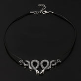 Gothic Vintage Trendy Witch Snake Choker Double Snake Pendent Necklace Fashion Jewelry Accessories Party Gift for Women Men