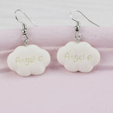 Metal Color: Light Yellow Gold Color - Ultra-Low New Fashion Cute White Cloud Stud Earrings Delicate Mushroom Clouds for Women Girls Ear Jewelry Wholesale Gifts Bear