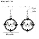 Metal Color: Hot Stamping, Ships From: CHINA - Trend TV Wednesday Addams Earrings Cosplay Props Thing Hand Letter W Pendant Ear Drop Earrings for Women Jewelry Accessories