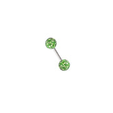 Metal color: Blue Zinc Plated, Main Stone Color: Red - 16g 1.2mm Coated Crystal Steel Ear Stud Tragus Helix Cartilage 3/4/5mm CZ Ball 6/8/10/12/14mm Bar Barbell Piercing