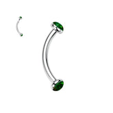 Metal color: Antique Copper Plated, Main Stone Color: green - 3/4/5mm Opal Steel Eyebrow Ring Internally Threaded 6mm -14mm Bar Curved Barbell Monroe Lip Stud Ear Tragus Piercing