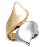 TK1793 - خاتم من الفولاذ المقاوم للصدأ بلونين مطلي بالذهب الوردي بتقنية التأين بدون حجر