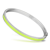 TK746 - سوار من الستانلس ستيل المصقول عالي اللمعان (بدون طلاء) مع إيبوكسي بلون أخضر تفاحي