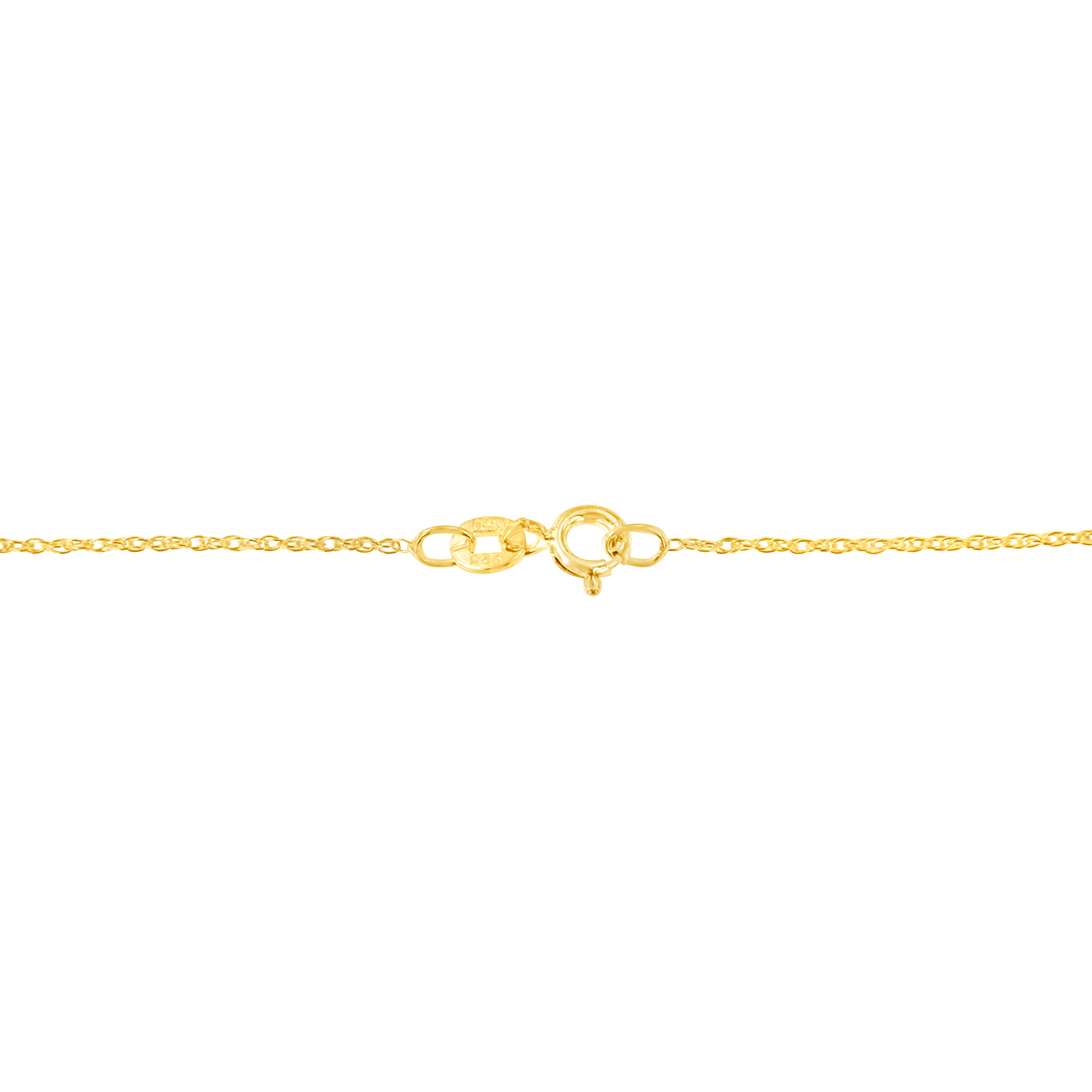 10K Yellow Gold 1/4 cttw Prong Set Round-Cut Diamond Open Heart 18" Pendant Necklace (K-L Color, I1-I2 Clarity)
