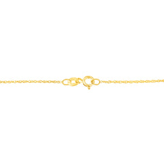 10K Yellow Gold 1/4 cttw Prong Set Round-Cut Diamond Open Heart 18" Pendant Necklace (K-L Color, I1-I2 Clarity)