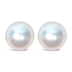 14K Yellow Gold 8-8.5MM Cultured Freshwater Pearl Solitaire Stud Earrings