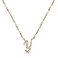 10K Yellow Gold Diamond Accent "Y" Initial Script Style Pendant Necklace