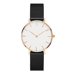 Color: Black White - Mesh belt watch
