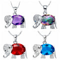 Color: Coloured Pendant - Crystal elephant pendant