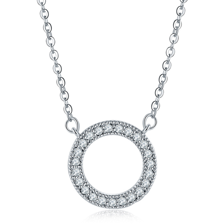 Color: White, package: With box-S925, material:  - Circle Of Life   Necklace Diamond Edition