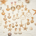 Color: E2026 - Fashion Natural Shell Pearl Earrings