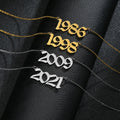 Color: Gold, style: 2009. - Fashion Year Birthday Number Stainless Steel Necklace