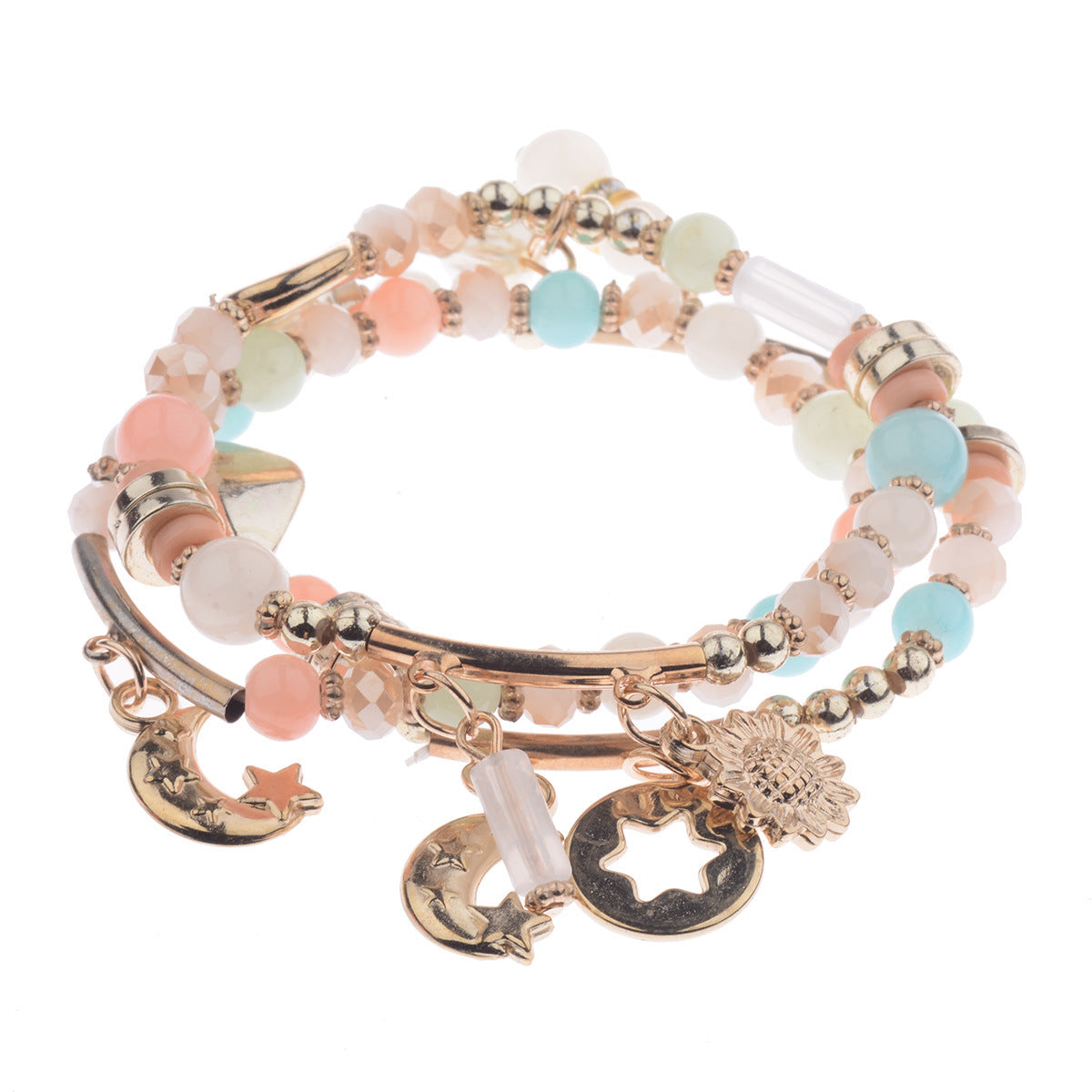 Color: Color B - Bohemian simple and versatile multi-layer bracelet