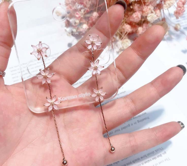 style: B - Flower  Tassel Earrings