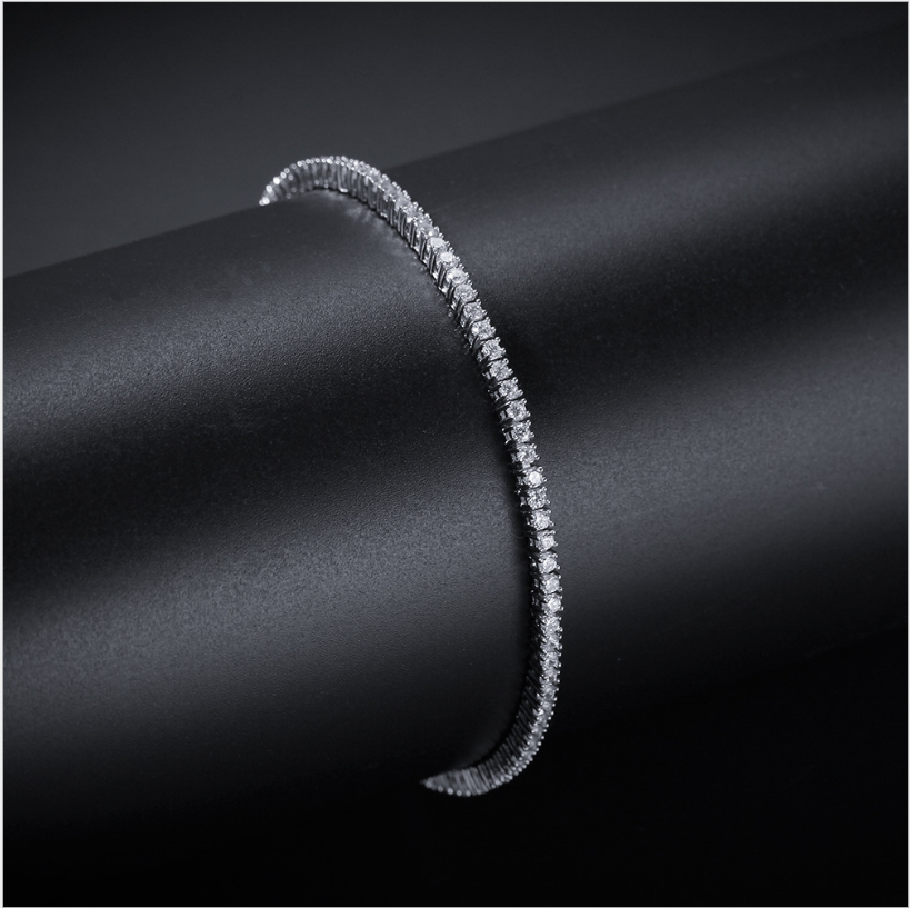 Color: Silver, Size: 7inch - Zircon bracelet