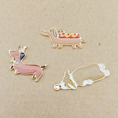 Color: Hat Dachshund, Quantity: 10PC - Dachshund pet pendant accessories