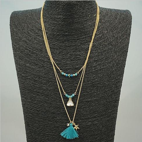 TASSELS AND TRINKETS Layered Necklace