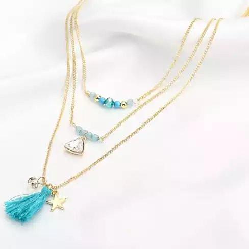 TASSELS AND TRINKETS Layered Necklace