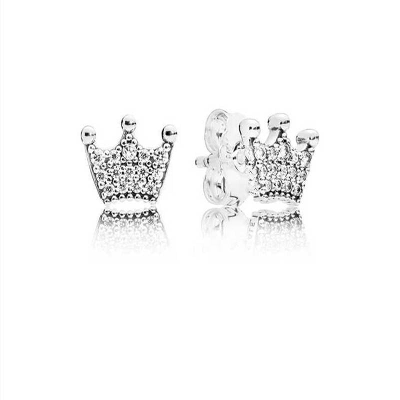 Style: Rose gold label earrings - Pan's classic variety of ladies' earrings round with label