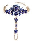 Color: Blue3, Style: 3 - Fashion Diamond Long Anklet   Personality Ladies Foot Pendant