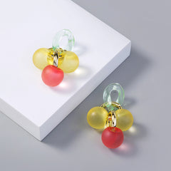 Colorful Cute Round Ball Candy Acrylic Spherical Earrings