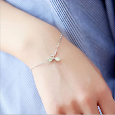style: Bracelet B - Leaf series necklace full set