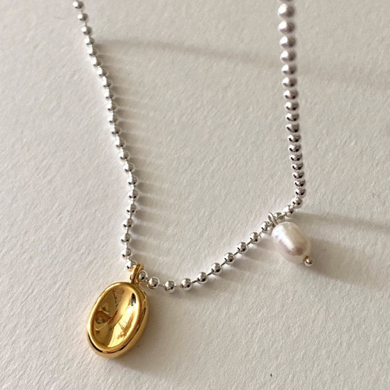 Irregular Necklace Female Retro Elegant Pearl Temperament Clavicle Chain