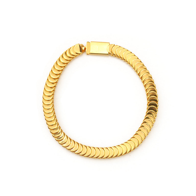 European And American Exaggerated Thick Chain Snake Bone Chain Bracelet