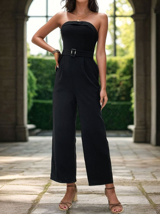 Perfee Tube Jumpsuit with Pockets