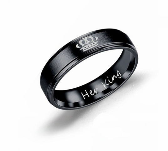 Color: BlackKing, Size: 9 - Ring - Her King and His Queen
