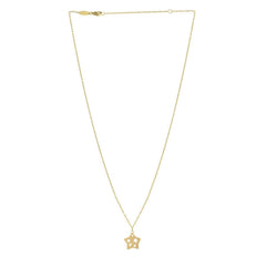 Cutout Star Necklace in 14K Yellow Gold
