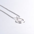 Color: Rose gold - European and American fashion ring heart-shaped necklace