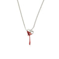 Lava One Arrow Through The Heart Dripping Oil Love Necklace Clavicle Chain