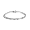 .925 Sterling Silver 1.0 Cttw Lab Grown Diamond Illusion-Set Miracle Plate Tennis Bracelet (G-H Color, VS1-VS2 Clarity) - Size 7.25"
