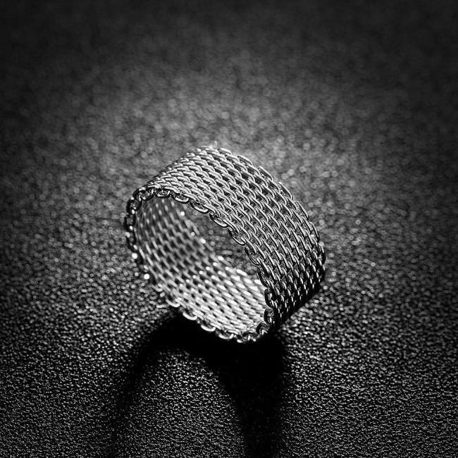 Cherish Mesh Rings In 18kt Gold Plating Rose Gold Plating And 925 Silver Plated