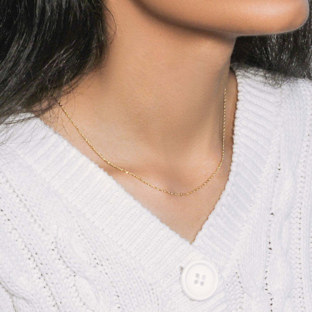 10k Yellow Gold Singapore Chain (1.10 mm)