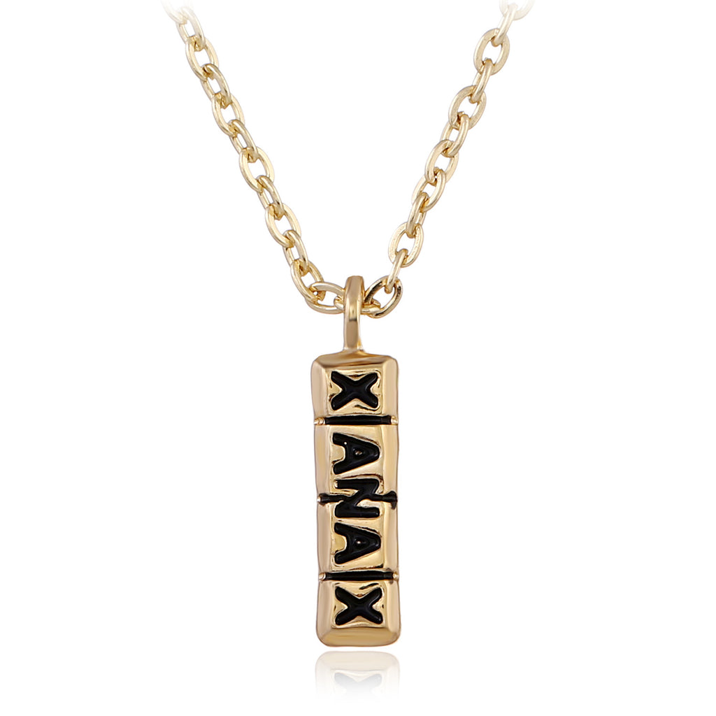 Punk Hip Hop Letter Full Rhinestone Pendant - style: E