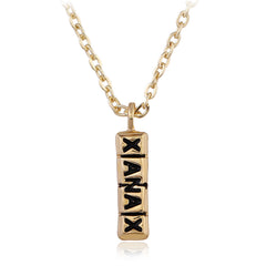 Punk Hip Hop Letter Full Rhinestone Pendant - style: K
