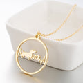style: C gold - Round Animal Heartbeat Necklace