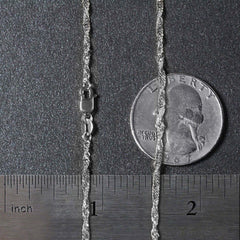 14k White Gold Singapore Chain (1.80 mm)