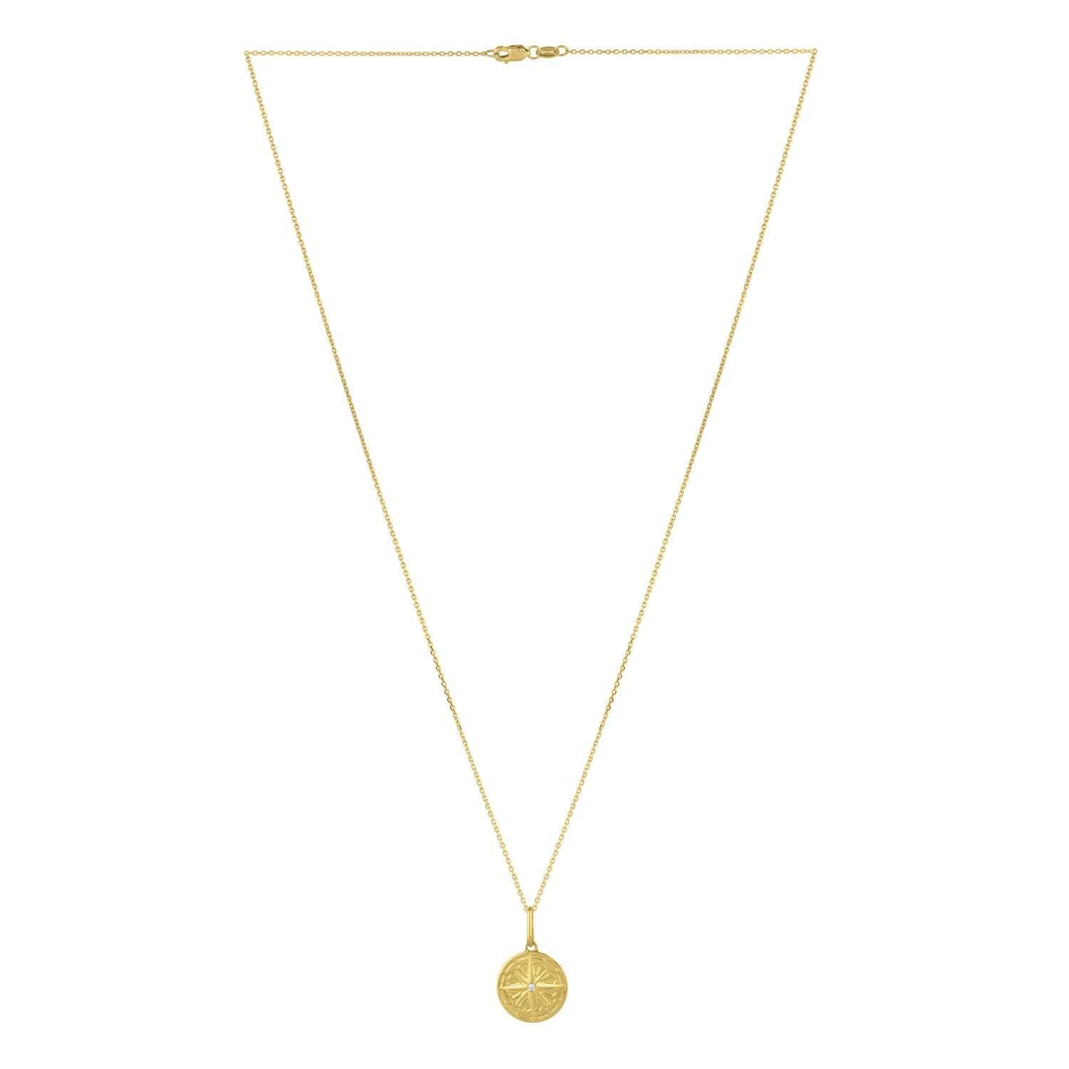 North Star Talisman Necklace in 14K Yellow Gold