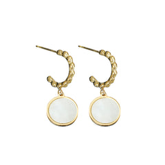 Temperament Stainless Steel Earrings Titanium Steel Geometric Round Earrings