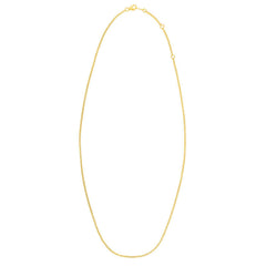 Double Extendable Cable Chain in 14k Yellow Gold (1.40 mm)