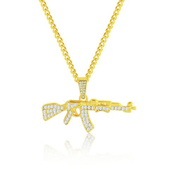 Punk Hip Hop Letter Full Rhinestone Pendant - style: E