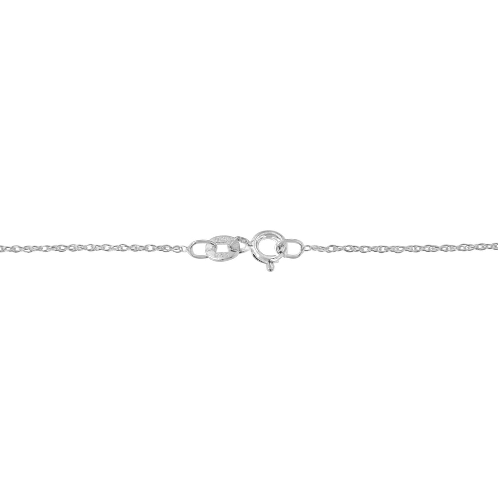 10K White Gold 1/10 Cttw Miracle Set Round-Cut Diamond Pear Shape 18" Pendant Necklace (H-I Color, SI2-I1 Clarity)