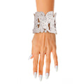Chunky Silver Tree Bark Hinge Cuff