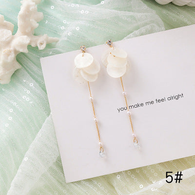 style: E - Frosty Starfish Shell Earrings