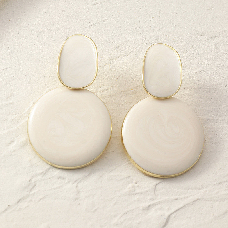 Personality Creative Geometric Earrings Earrings Candy Color Alloy Dripping Earrings