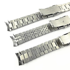 Band Color: GREEN BLUE, Band Width: 22mm - For Seiko Solid Stainless Steel Band 20mm 22mm Men's Sports Strap Srpd Skx007/Skx009 SRPD63K1 Jubilee Curved End Bracelet